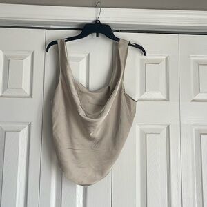 Rachel Zoe Cream Satin Cowl Neck Camisole Tank Top